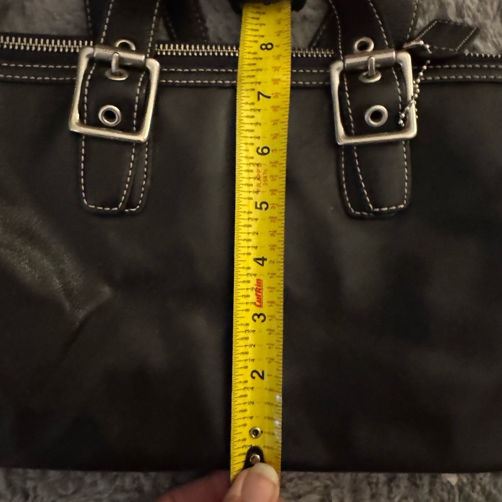 COACH Y2K Black Leather Legacy Satchel Handbag - Picture 4 of 14